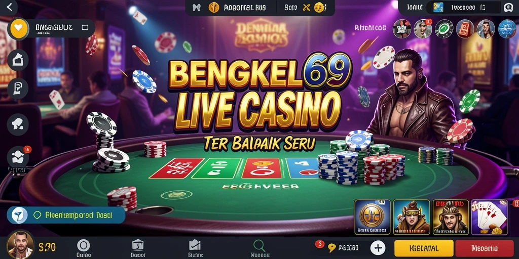 Screenshot gameplay menampilkan dealer live di BENGKEL69.