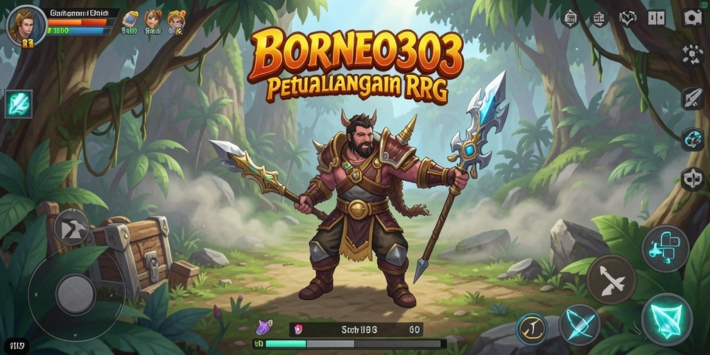 Tangkapan layar gameplay <strong>BORNEO303</strong> menunjukkan aksi pertarungan yang seru dan epik.