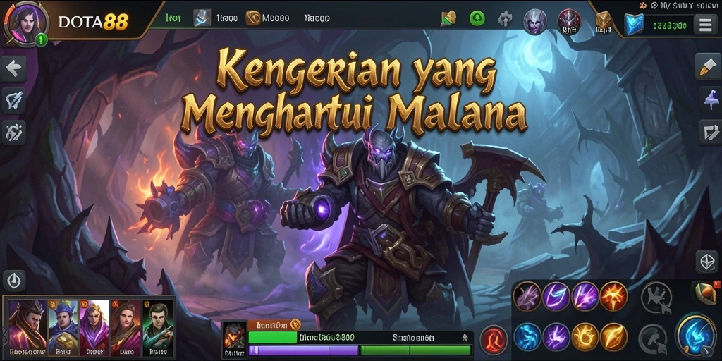 Tangkapan layar gameplay DOTA88 dengan suasana mencekam dan kegelapan.