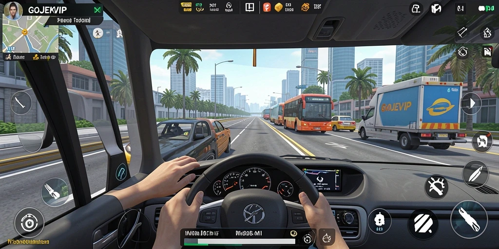 Skrinsut gameplay GOJEKVIP yang menarik dan menantang.