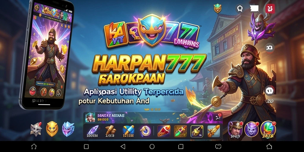 Tampilan antarmuka aplikasi HARAPAN777 yang bersih dan fungsional.