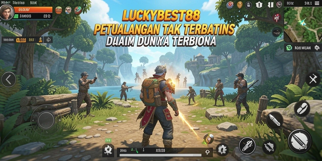 Gameplay LUCKYBEST88 menampilkan eksplorasi dunia terbuka yang memukau.