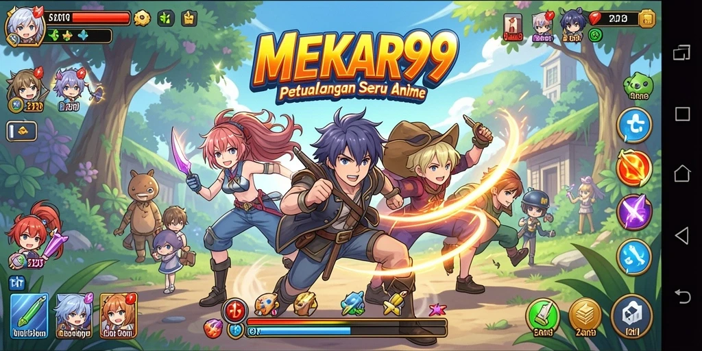 Tampilan gameplay MEKAR99 yang mendebarkan dan penuh aksi.