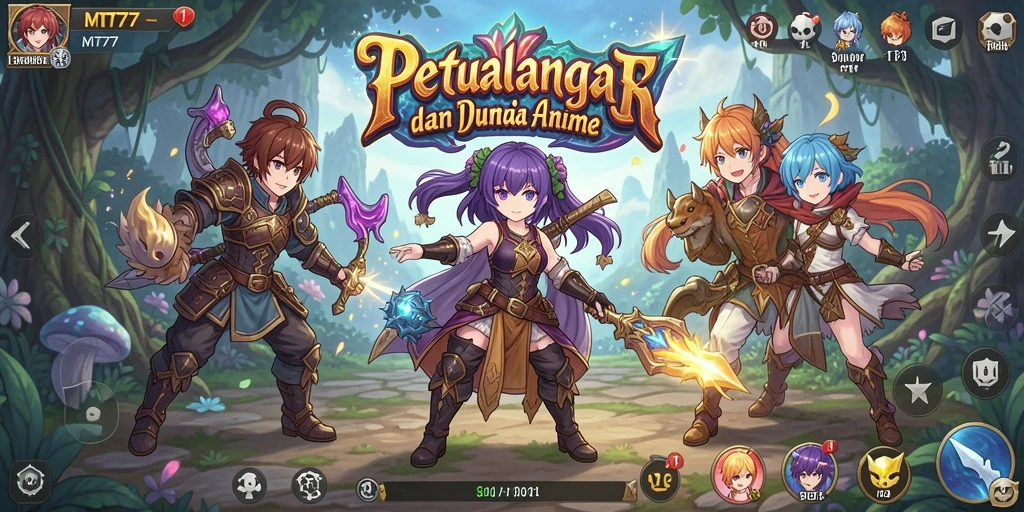 Tampilan seru gameplay dari game Anime MT777.