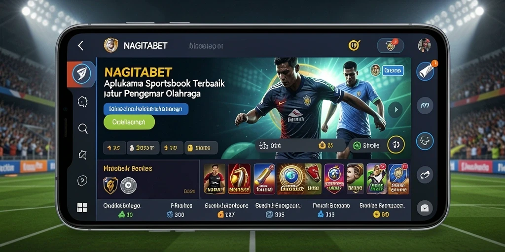 Screenshot utama NAGITABET menampilkan antarmuka taruhan olahraga yang menarik.