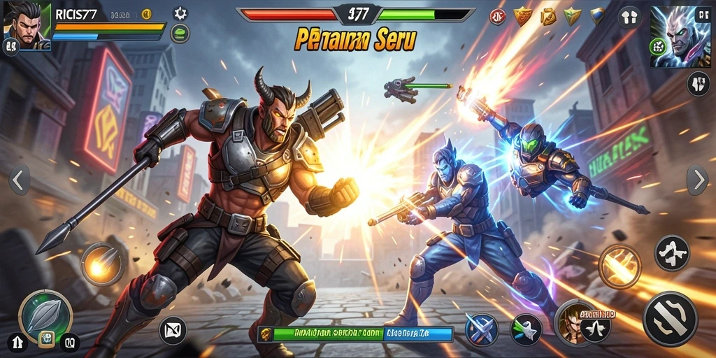 Gameplay RICIS77 yang seru dan penuh aksi.
