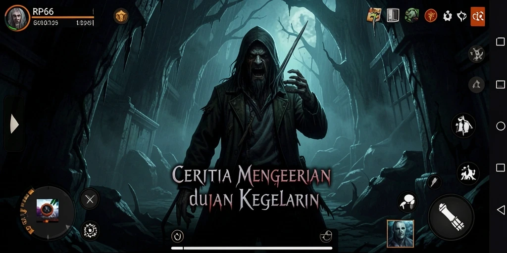 Tampilan gameplay RP66 dengan elemen horor yang mendalam.