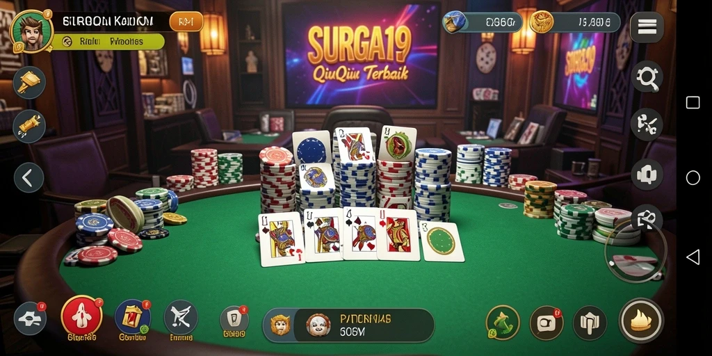 Tampilan gameplay QiuQiu yang menarik dan kompetitif.