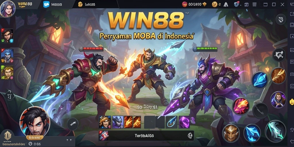 Tangkapan layar gameplay WIN88 yang menunjukkan pertempuran seru.